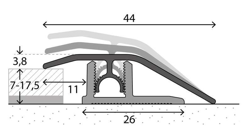planeo Profi adjustment profile 307 - 270 cm
