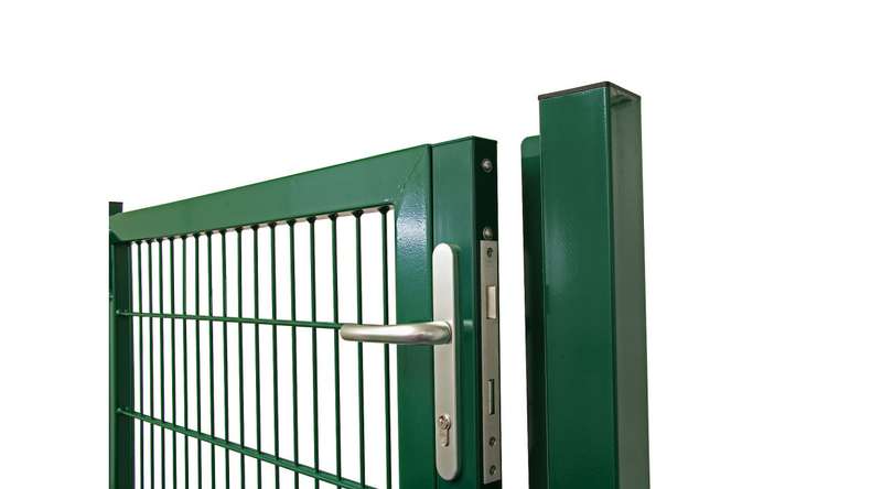 Universal door heavy 1-leaf moss green incl. gateposts