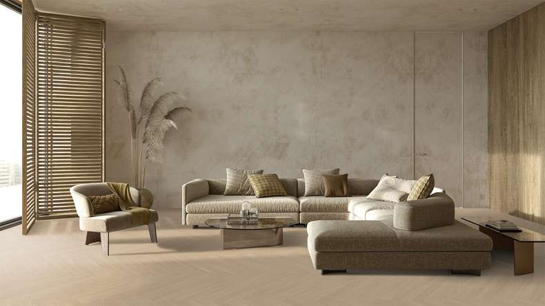 Gerflor adhesive vinyl - Virtuo 55 Glue Down HB Blomma beige | Authentic appearance (39201460)