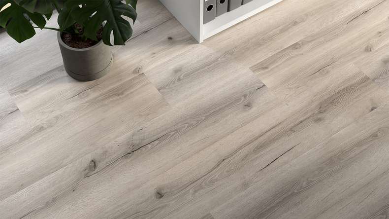 planeo Rigid Click Vinyl - GRANDline Rustic Grey Oak | Impact sound insulation integrated (NF-GL-705-N)