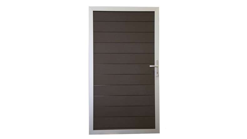 planeo Solid - universal door walnut co-ex with aluminium frame