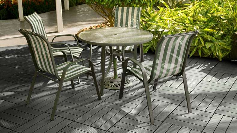 planeo WPC patio tile grey 30x30 cm - 6 pce.