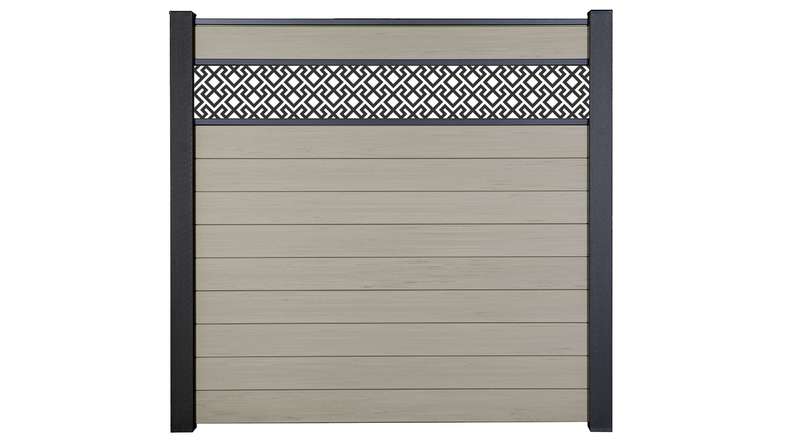 planeo Gardence Strong - BPC plug-in fence Abstract Bi-Color Sand 180 x 180 cm