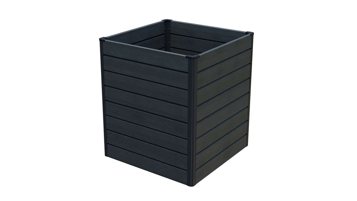 planeo BPC-Rhombus raised bed Cube - Stone grey co-ex. 70 x 70 x 79 cm