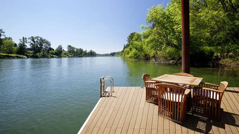 TerraWood wooden decking - Canadian larch - grooved / grooved