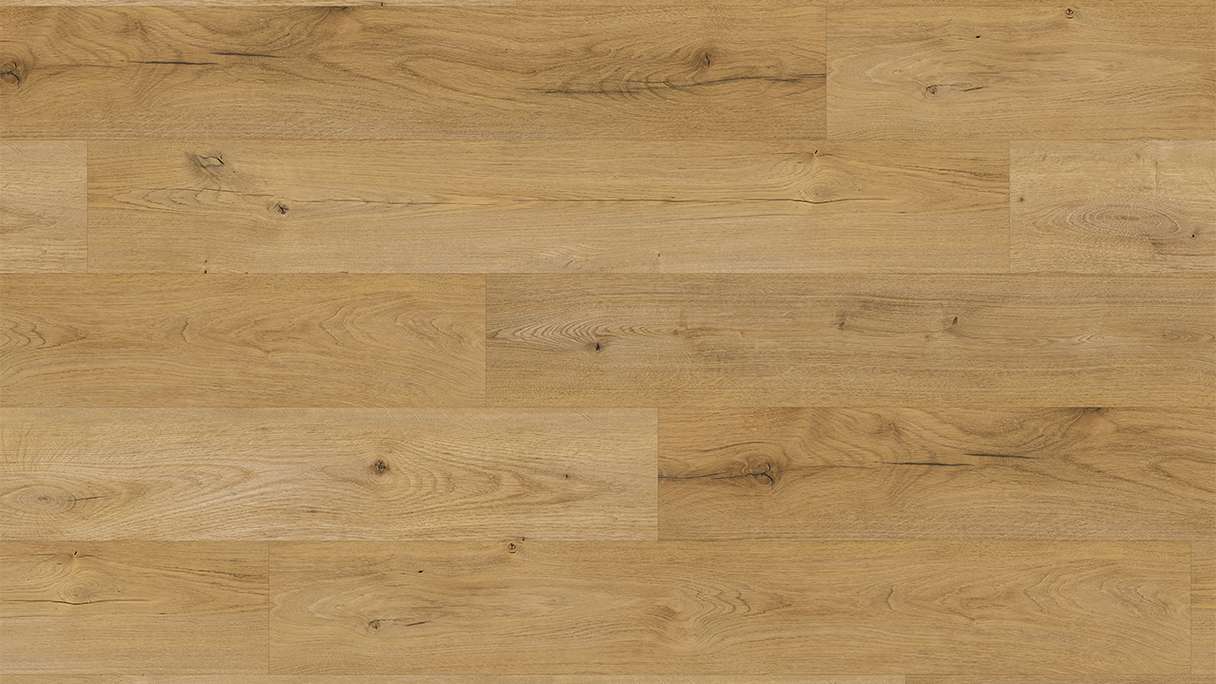 planeo Rigid Click Vinyl - Honey Oak | Impact sound insulation integrated (KRO-1007)