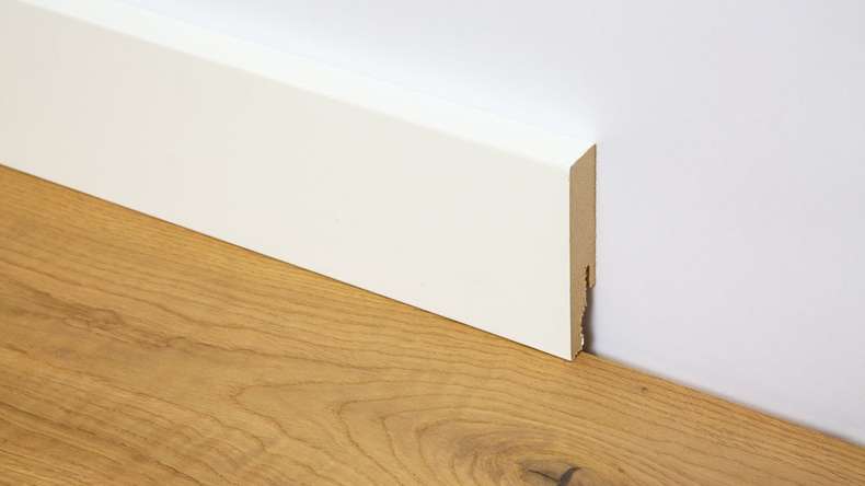 planeo skirting Modern white 18 x 80 mm
