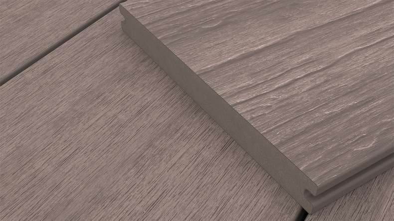 planeo MAXLine Antique - WPC CoEx coated XL decking solid - grey 3m rustic textured/smooth brushed