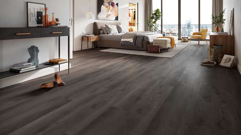 planeo Rigid Click Vinyl - HOMEtec Pro 50 IXPE Shadow Oak | Impact sound insulation integrated (RP-E50-7)