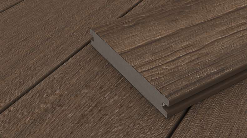 planeo ANTIKWoodline – WPC CoEx-coated solid decking board – Ipe Brown 3m – rustic/smooth brushed