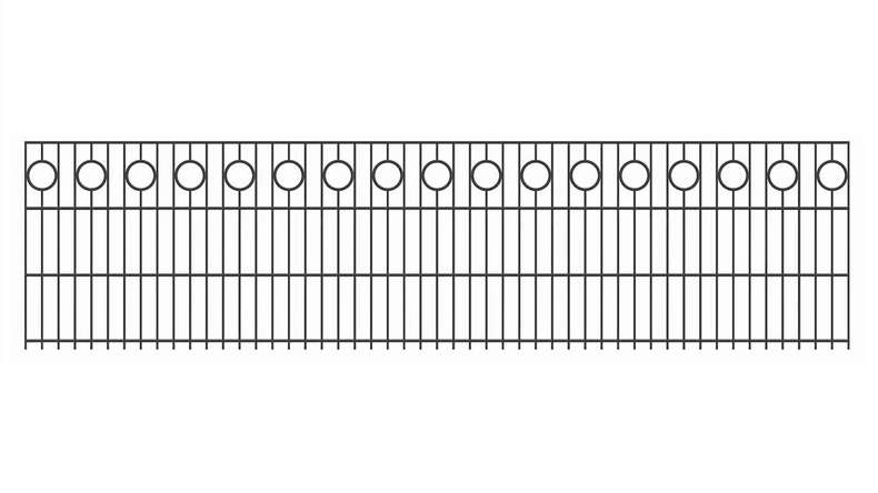 planeo double-rail decorative fence Halo 6/6/6 RAL 7016 anthracite