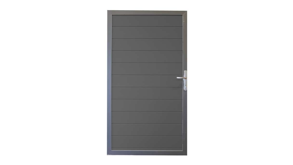 planeo Alumino - universal door anthracite grey with anthracite aluminium frame