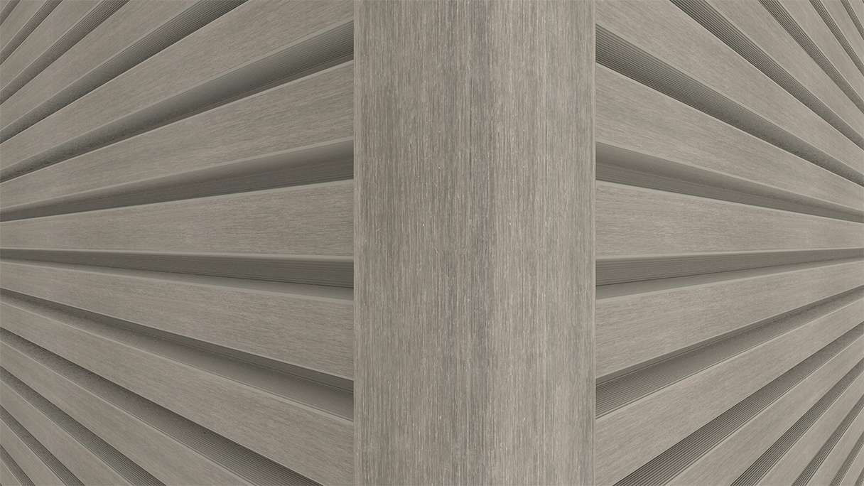 planeo LINEA – Aluminium CoEx external corner profile, light grey, 3000 x 66 x 66 mm