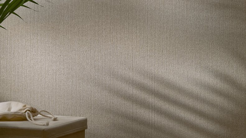 planeo SPC wall panelling – CeraRock Tile Stripes Tweed Sand XL 280 x 117.5 cm