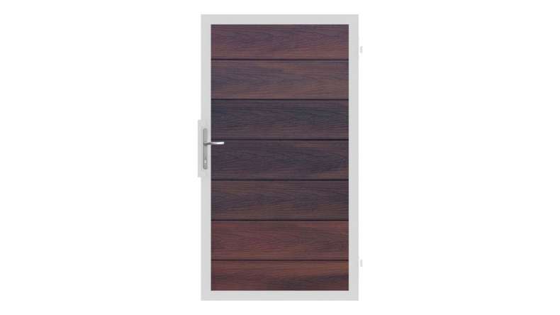 planeo Solid Grande - standard door walnut co-ex with aluminium frame
