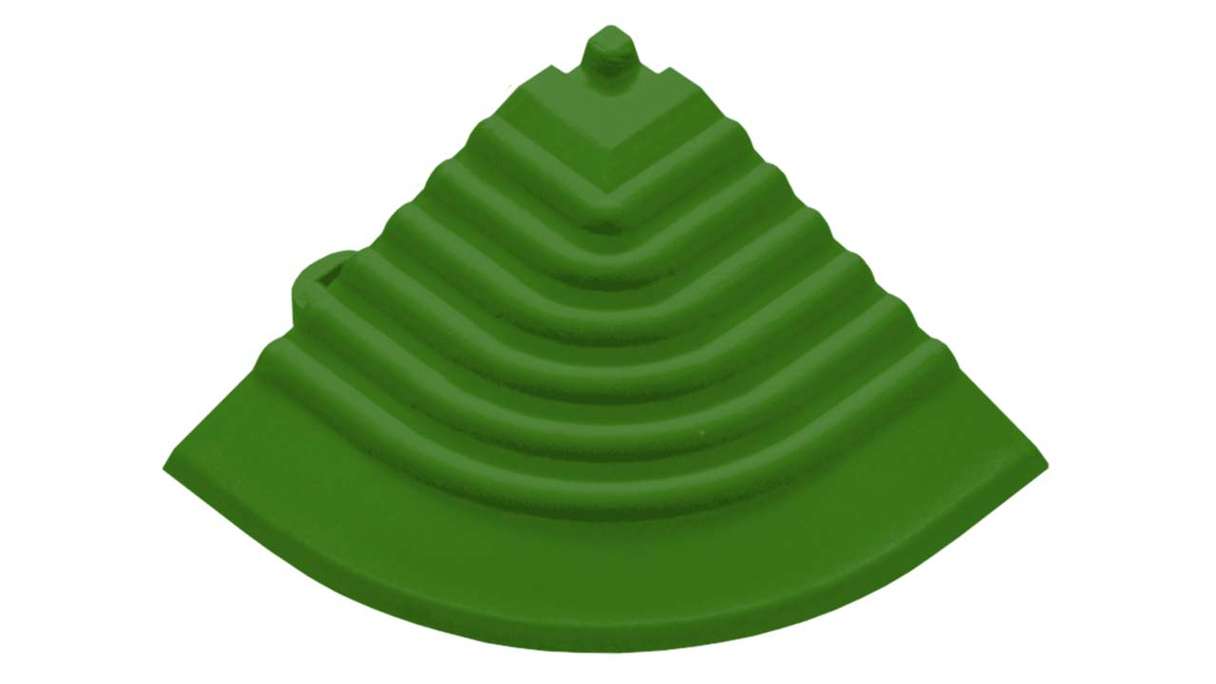 planeo corner piece for 30 x 30 cm click tiles – green