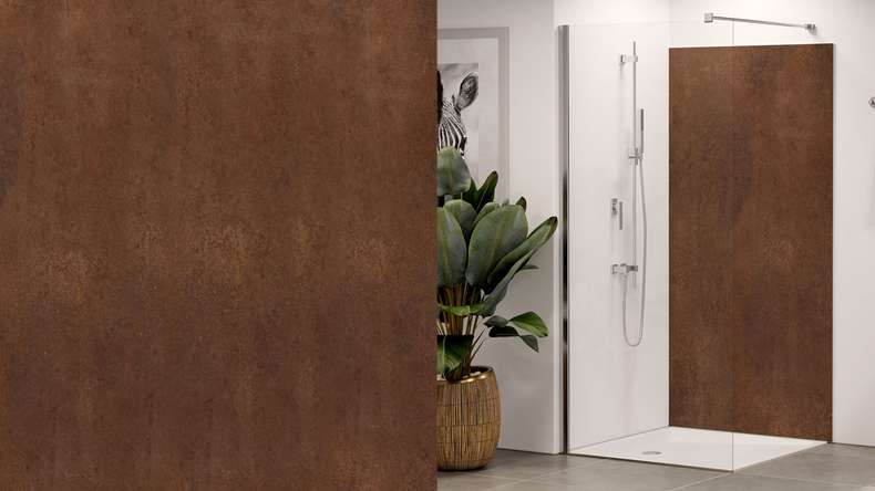 Planeo Wallboard - Rusty Brown Matt - 250 x 100 cm