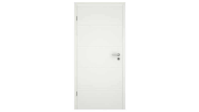 planeo design interior door VELA Kado 5O white lacquer 9010 corner edge | lacquered - 1985 x 610|735|860|985 mm