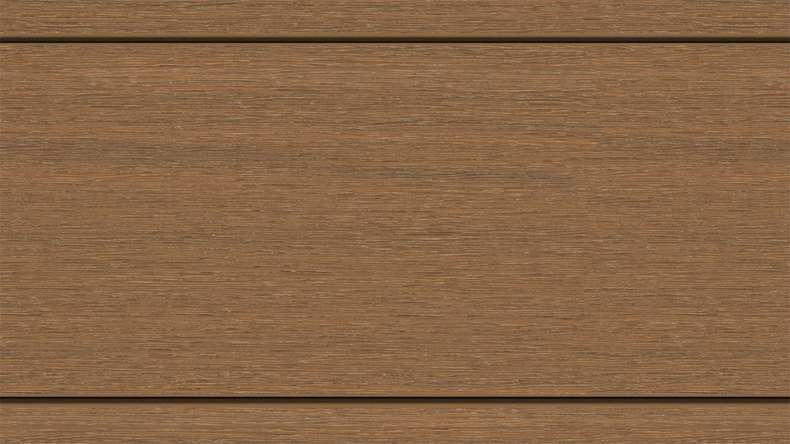 planeo MAXLine Nature - WPC CoEx wrapped XL decking board hollow chamber - Burma teak 3m textured/smooth brushed