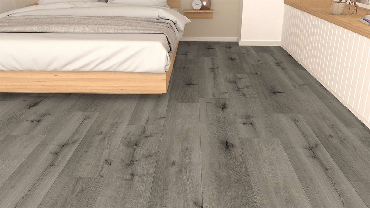 SKAVA rigid click vinyl - Home Grey Oak | integrated impact sound insulation (LO-1090)