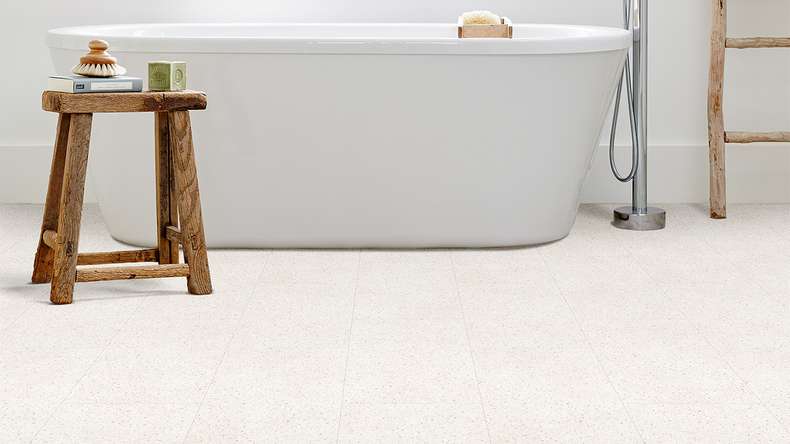 planeo adhesive vinyl - Prime White Terrazzo Stone | Authentic appearance (UN-522)
