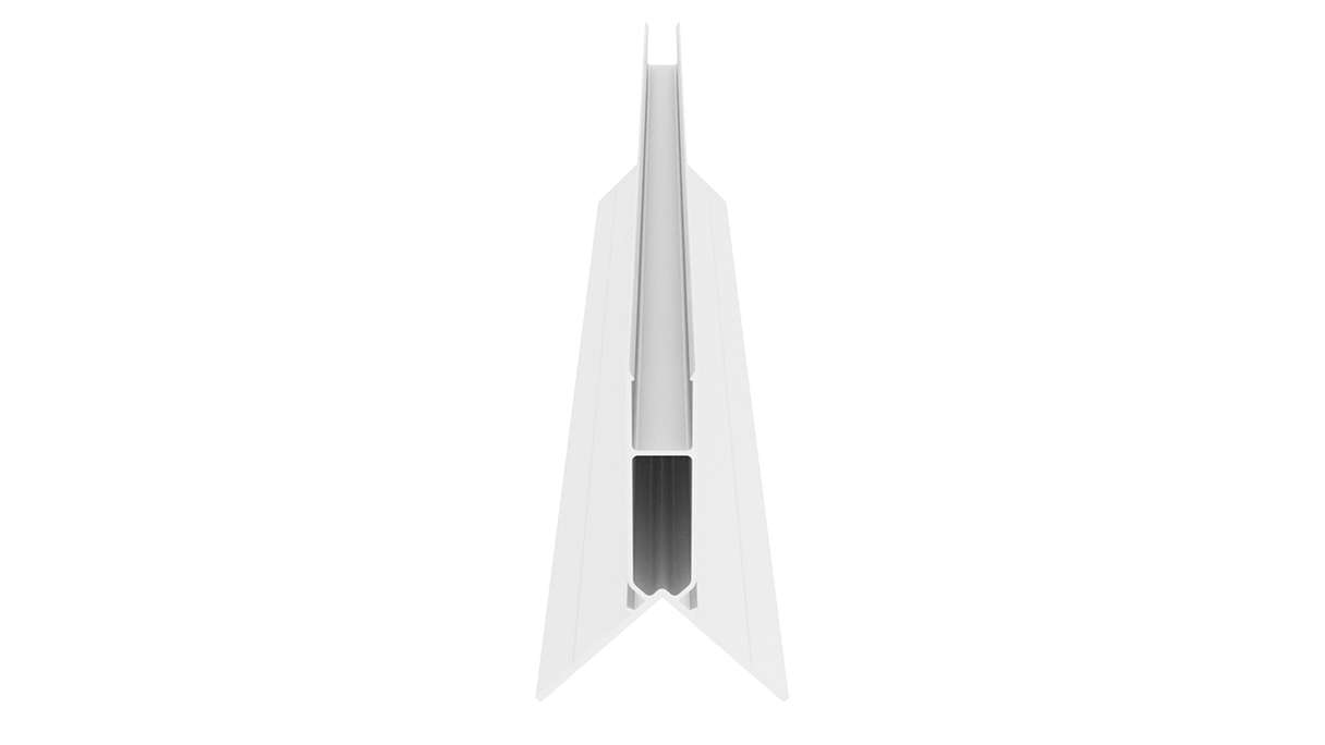 planeo LINEA – Aluminium CoEx external corner profile, light grey, 3000 x 66 x 66 mm