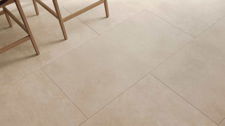 planeo Rigid Click Vinyl - Luna Beige XXL Tile | Impact sound insulation integrated (DF-KF-994-030)