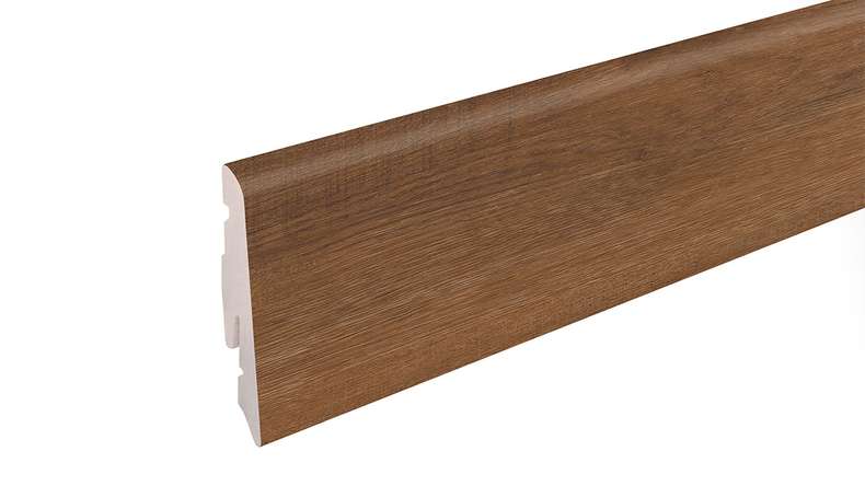 planeo skirting board SolutionX 2in1 - 2400 x 14 x 58 mm dark brown oak (SL0080)