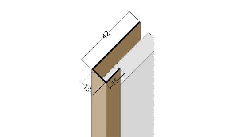 planeo Protect end profile - AP 13mm mounting 5000mm length white