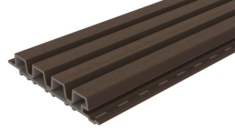 planeo LINEA Slim – WPC CoEx cladding, Ipe Brown, 2900 x 215 mm