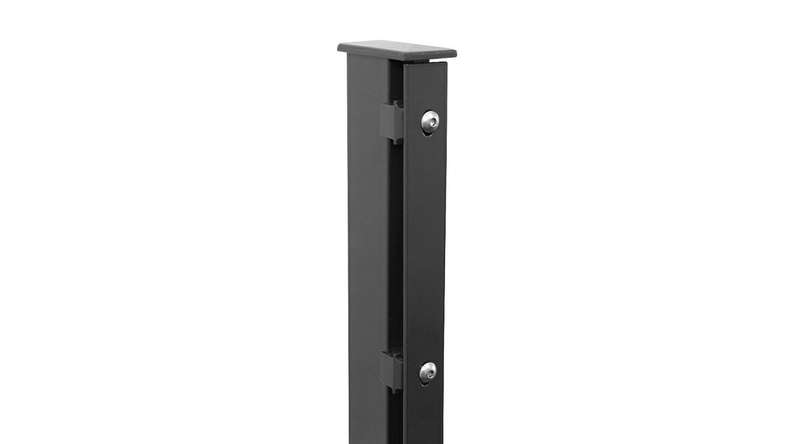 Fence Post Type F Anthracite for Double Bar Fence
