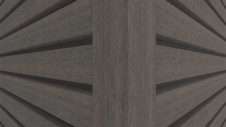 planeo LINEA Wide – WPC CoEx cladding, dark grey, 2900 x 181 mm