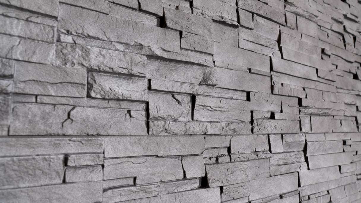 planeo wall cladding stone look - NoviHome Anthracite 1054 x 334 mm