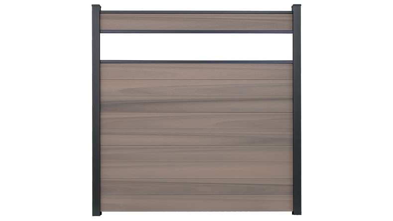planeo Gardence Strong - BPC plug-in fence glass satin bi-colour co-ex 180 x 180 cm