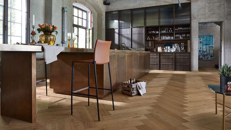 planeo Wood Flooring - Noble Wood Herringbone Mysen | Made in Germany (EDP-1398)