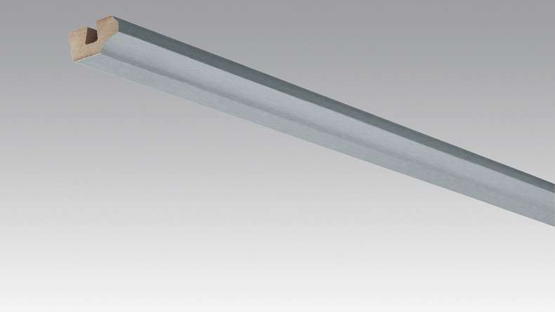 MEISTER skirting boards ceiling trims stainless steel DF 063 - 2380 x 38 x 19 mm (200031-2380-00063)