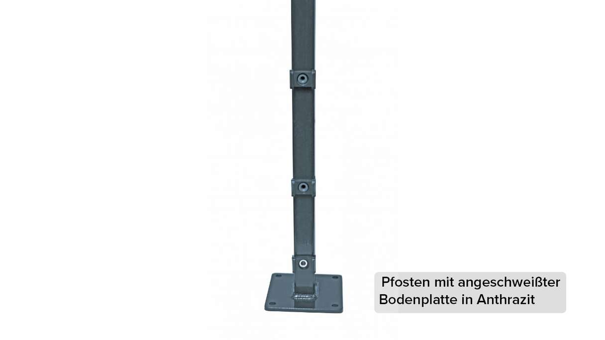 Fence post type FB moss green for double bar fence