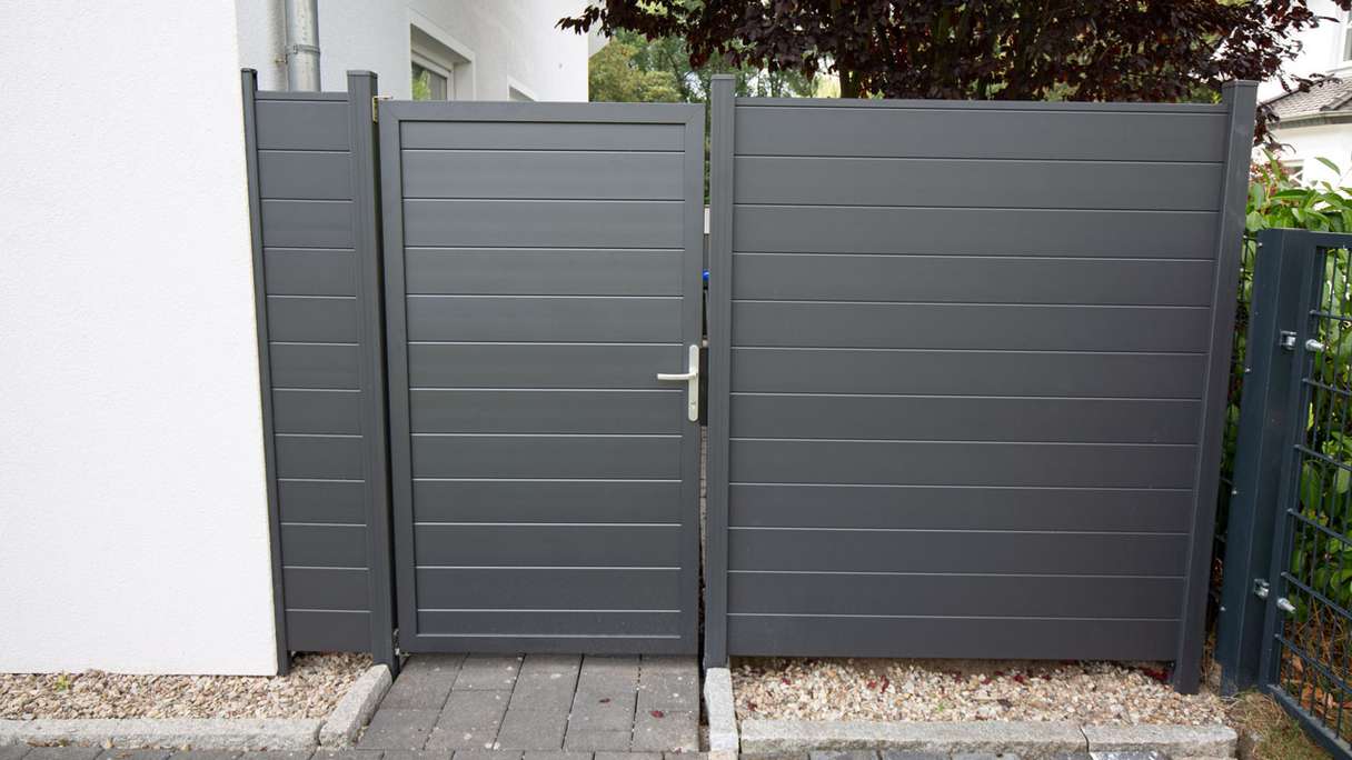 planeo Alumino - garden fence square anthracite grey DB 703