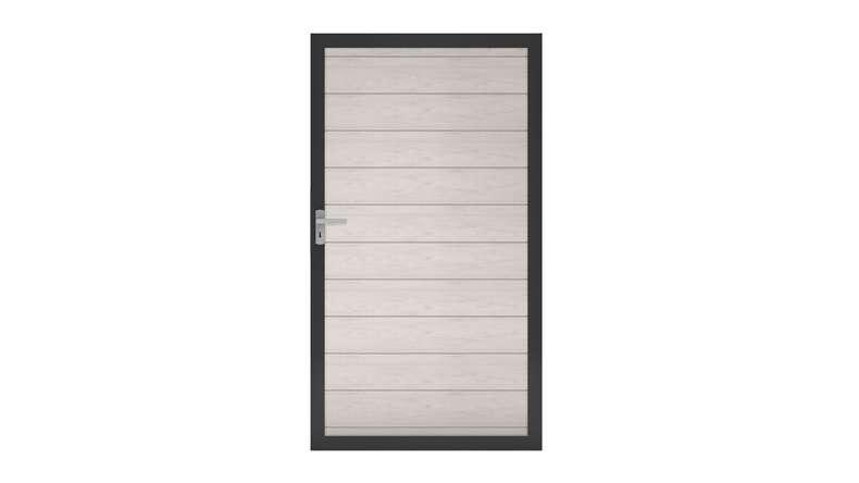 planeo Solid - universal door Bi-Color Sand with anthracite aluminium frame