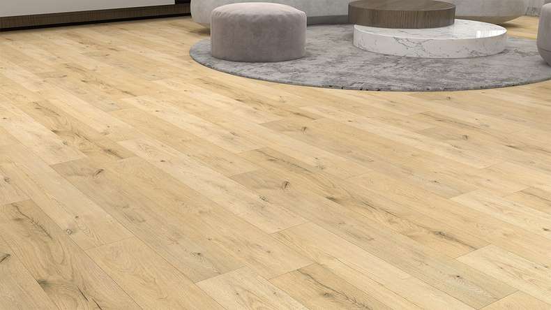 planeo Rigid Click Vinyl - Sand Oak | Impact sound insulation integrated (KRO-1008)