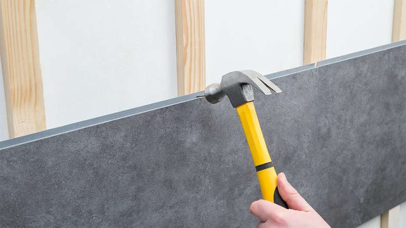 Plastic wall cladding - planeo StrongWall - Light Cement
