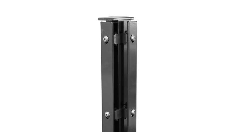 Corner post type FB anthracite for double bar fence