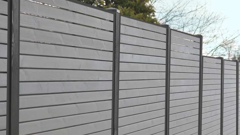 planeo Build privacy fence mounting set 19-23 mm RAL 7016