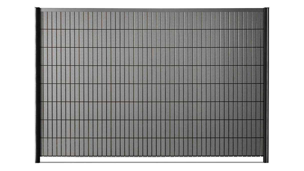 planeo WPC strip set - anthracite L 250 x H 123-183cm