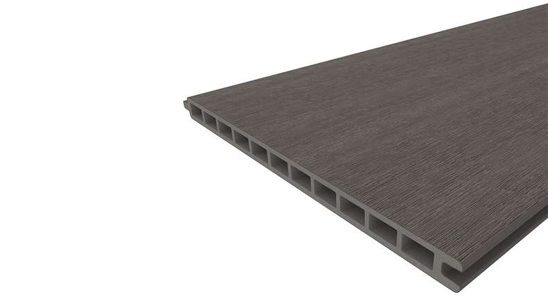 planeo INFINITY XL-Board - WPC CoEx plug-in fence dark grey 176 x 183