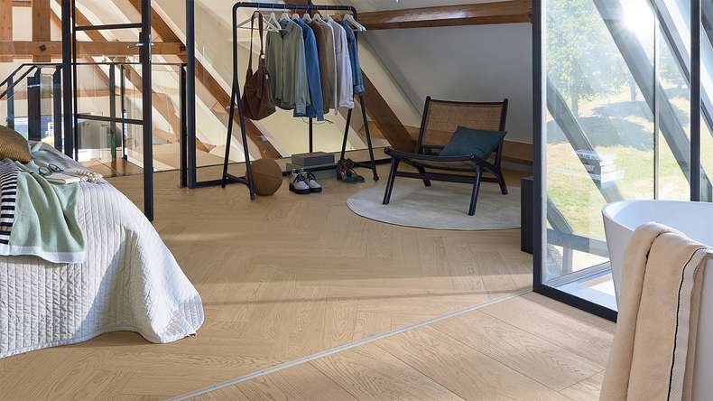 MEISTER Lindura wood flooring HS 500 - 20232 Oak classic sand grey ultra matt lacquered 700 x 140 x 11 mm (500010-0700140-20232)