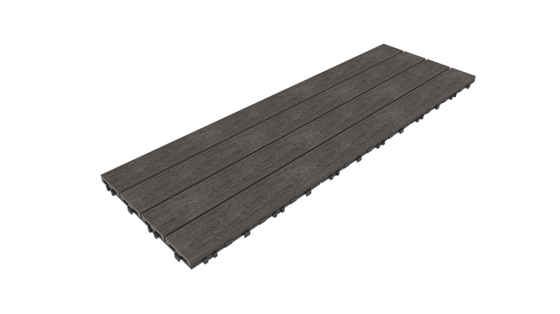 planeo WPC-CoEx decking tile, dark grey, 90 x 30 cm