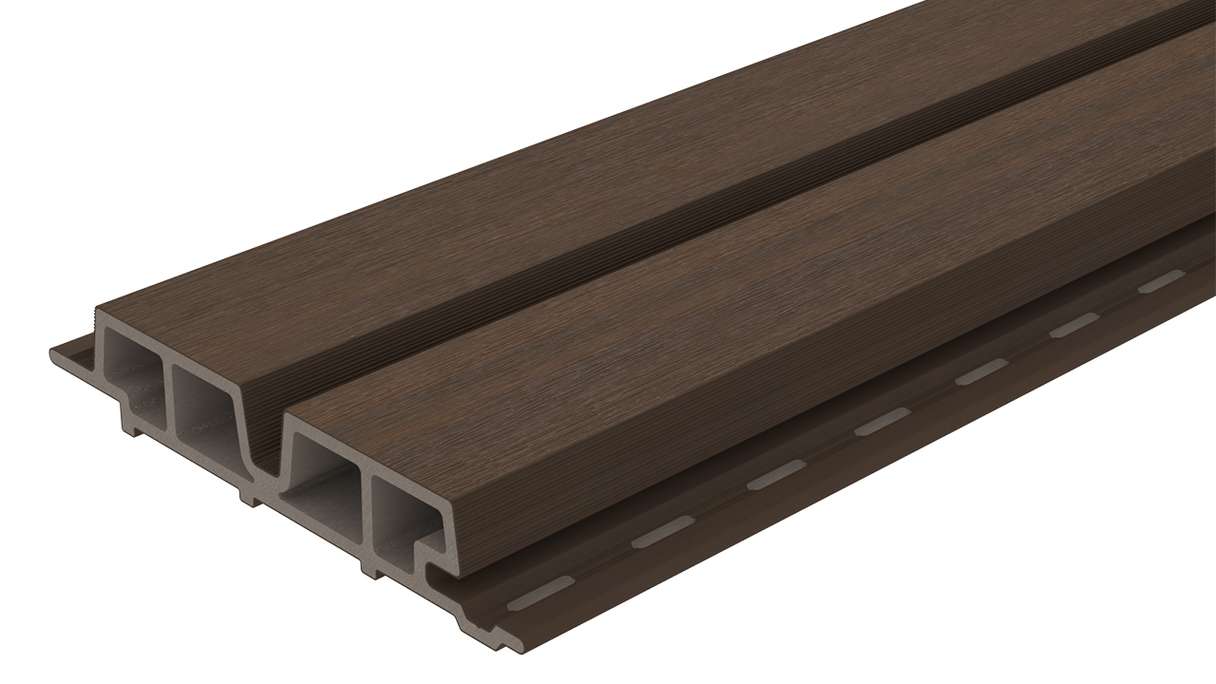 planeo LINEA Wide – WPC CoEx cladding, Ipe Brown, 2900 x 181 mm
