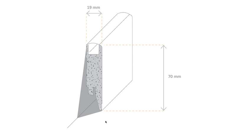LED Skirting Board Priming Foil/White