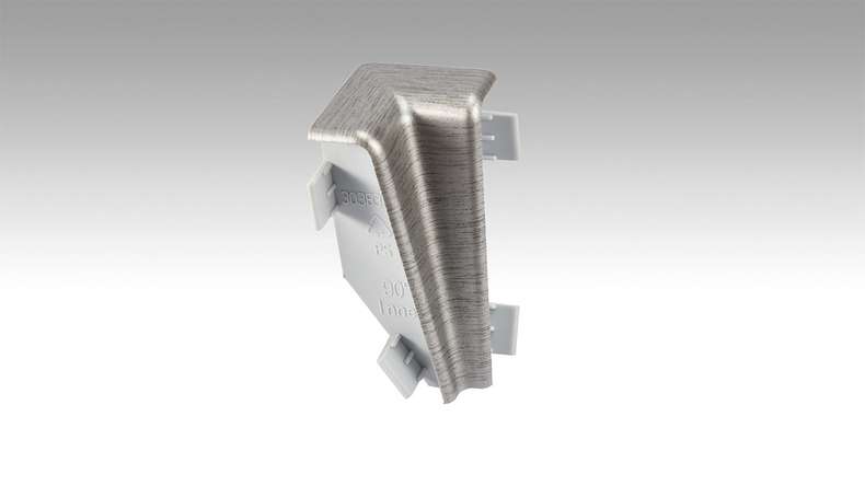 MEISTER inside corner for skirting board profile 3 PK 2002 stainless steel (800015-01-02002)